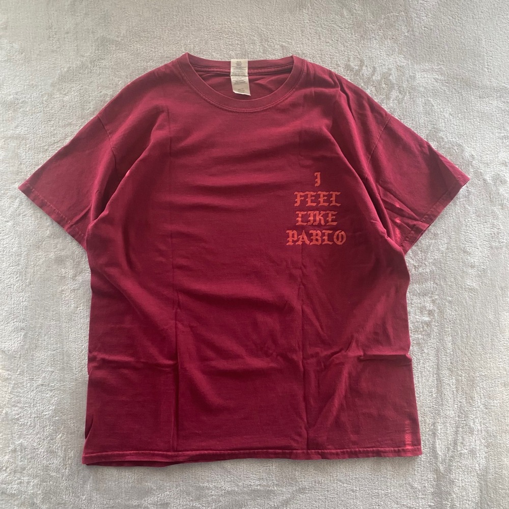 Kanye West I Feel Like Pablo TLOP Tour T-Shirt Burgundy Large Ultralight Beam